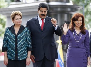 Dilma, Maduro e Cristina em Caracas