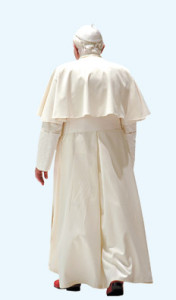 vaticano papa de espaldas