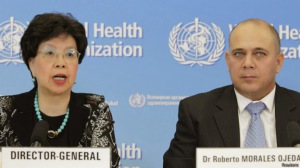  Margaret Chan,  de la OMS, y Roberto Morales, Ministro de Salud de Cuba